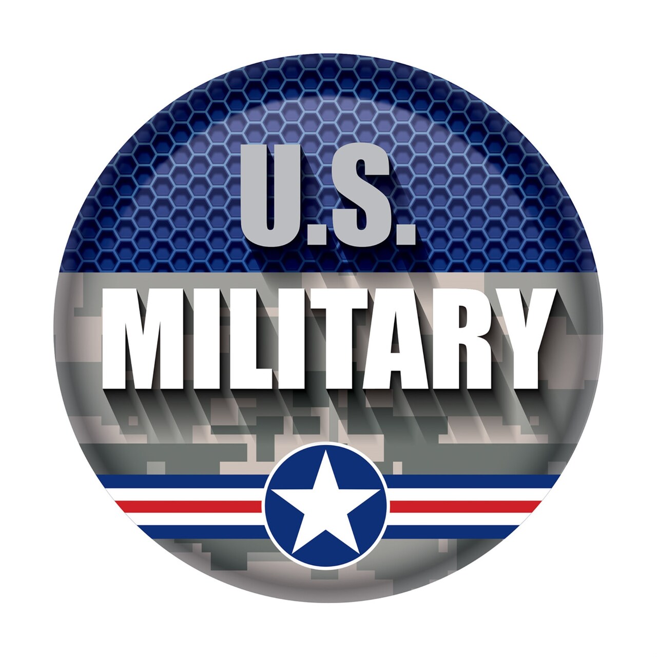 U S Military Button, (Pack of 6)